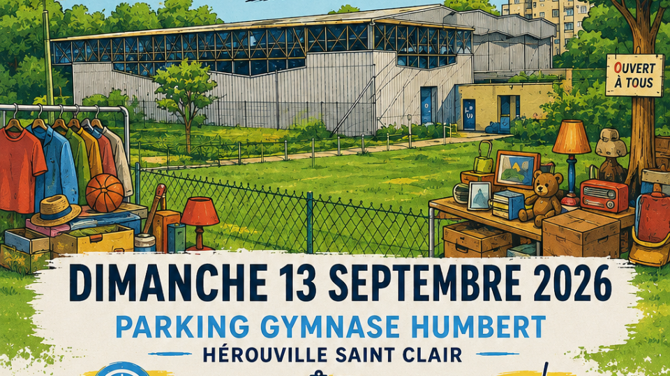 Affiche vide-grenier Hérouville Basket