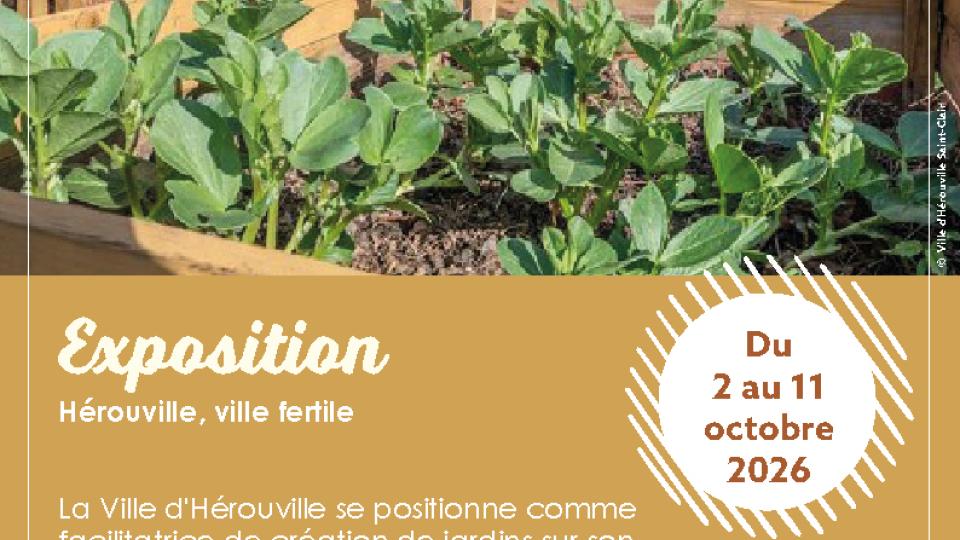 Affiche de l'exposition "Hérouville, ville fertile"