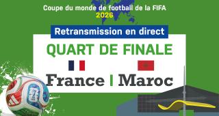 Retransmission en direct Quart de finale France I Maroc