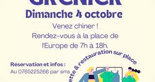 Affiche vide-grenier de l'association "Hérouville Re-cycle"
