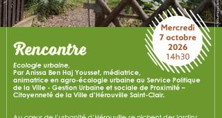 Affiche "Rencontre - Écologie urbaine"